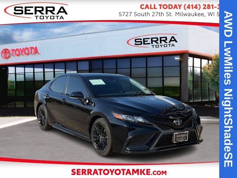 Used 2022 Midnight Black Metallic Toyota SE Nightshade image 1