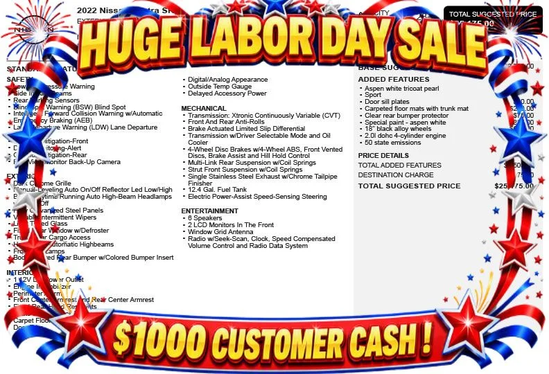 Used 2022 White Nissan SR image 3