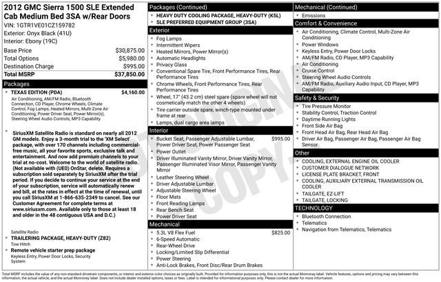 Used 2012 ONYX BLACK GMC SLE image 27