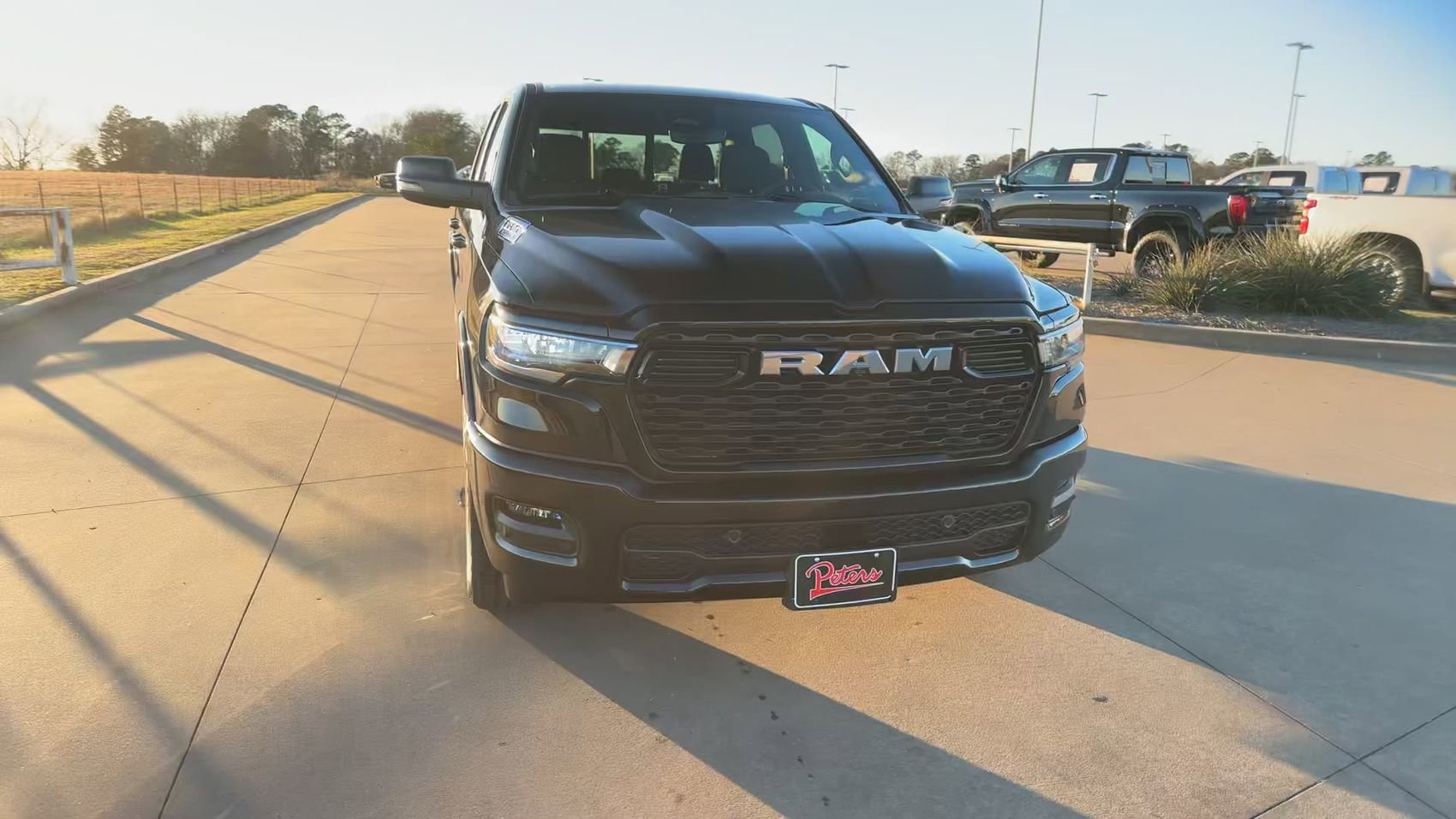 New 2025 Diamond Black Crystal Pearlcoat Ram Lone Star image 4