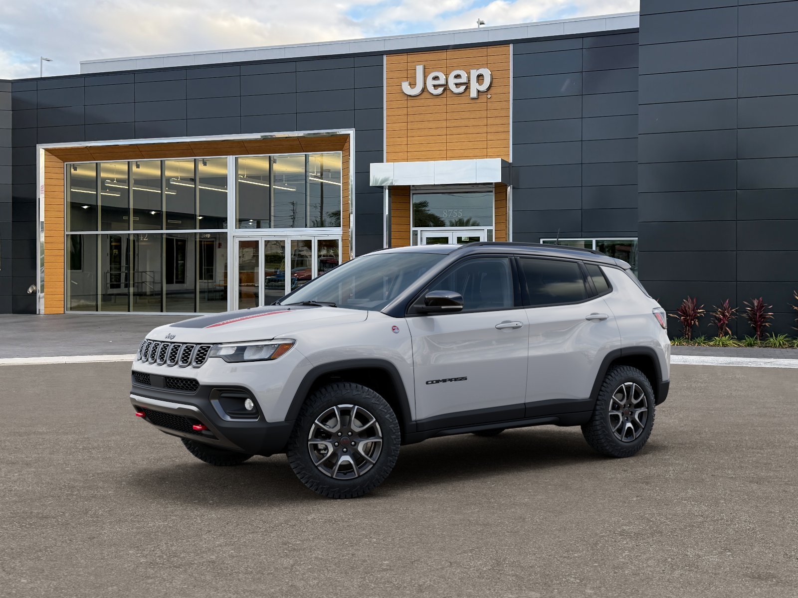 New 2026 Bright White Clear-Coat Exterior Paint Jeep Trailhawk image 34
