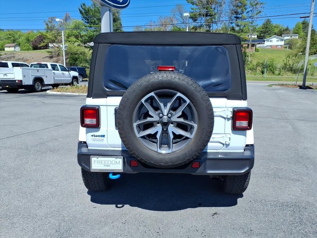 Used 2024 Bright White Clearcoat Jeep Sport S 4xe image 14