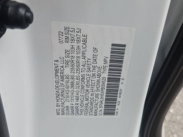 Used 2023 Platinum White Pearl Honda EX-L image 7