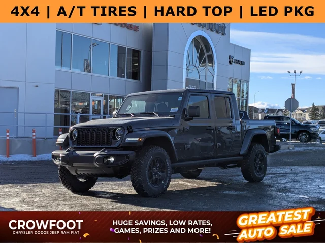 2026 Jeep Gladiator Willys - - 4x4 - Off Road Tires - Willys Suspension - Heated Seats & Steering & More!
