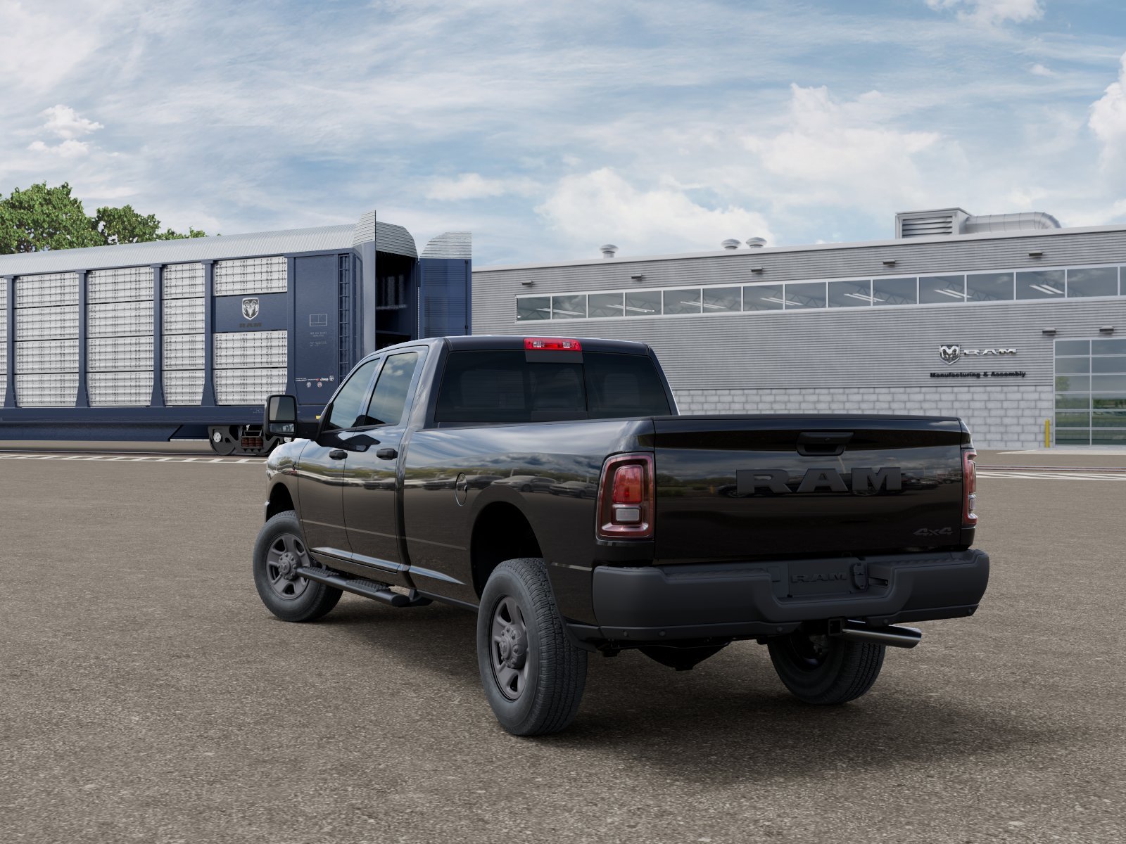 New 2026 Diamond Black Crystal Pearl-Coat Exterior Paint RAM TRADESMAN image 3