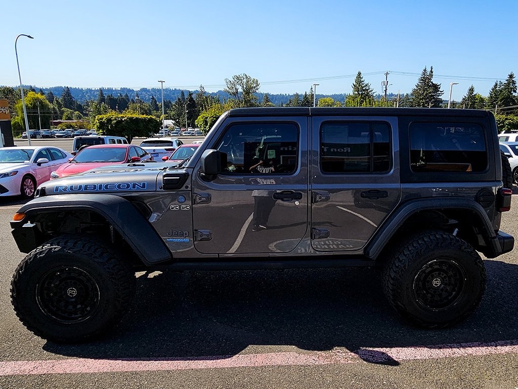 Used 2022 Gray Jeep Unlimited Rubicon 4xe image 12
