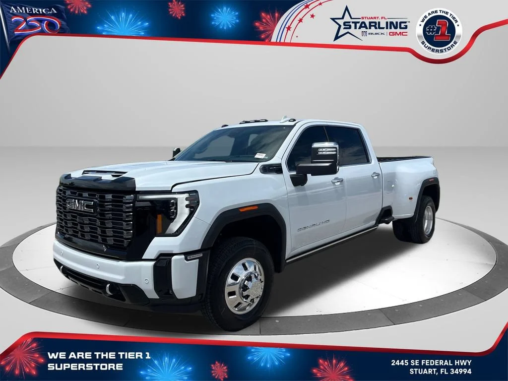 New 2026 Glacier White Tricoat GMC Denali Ultimate DRW image 1