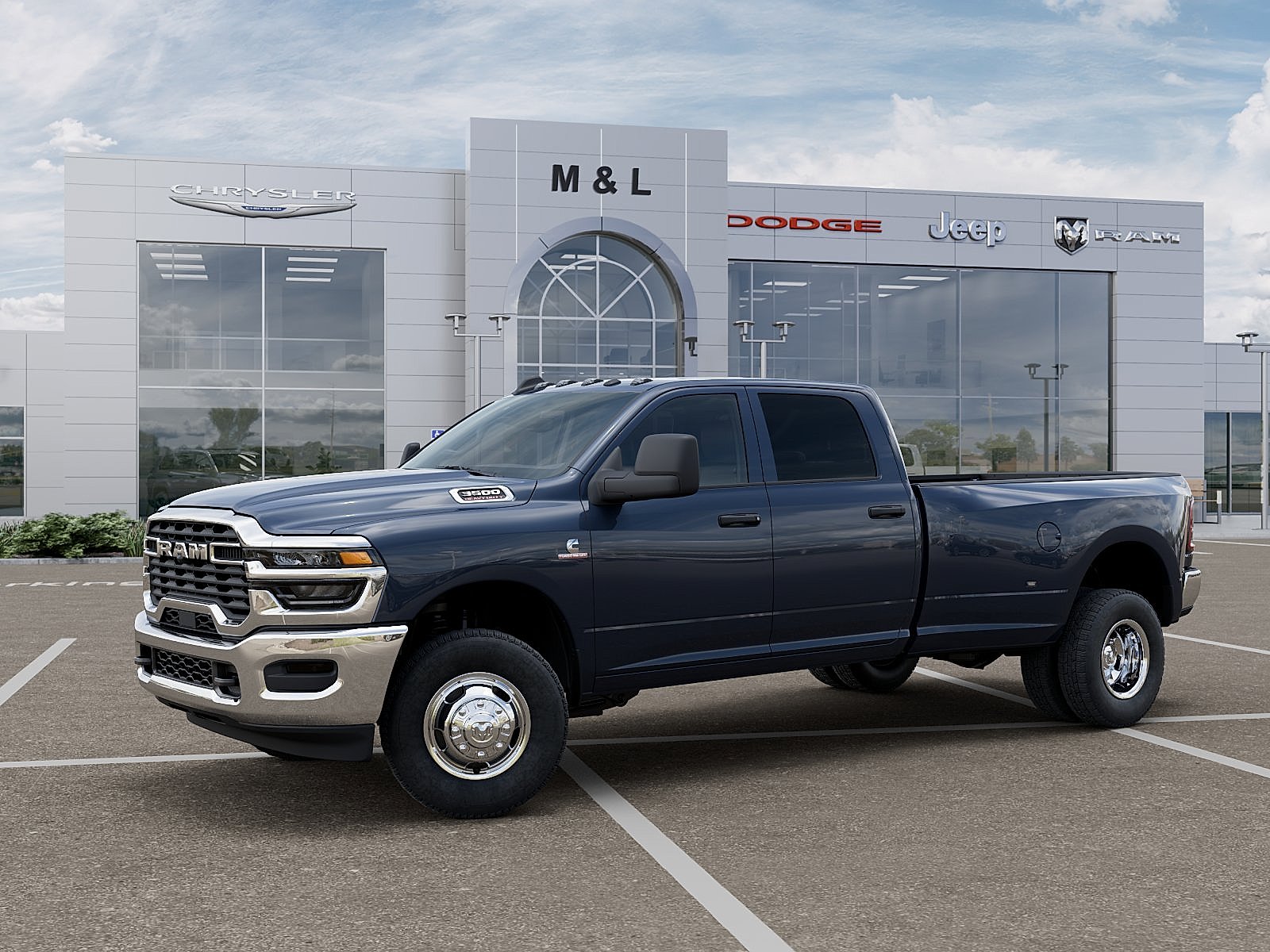 New 2026 Forged Blue Metallic Exterior Paint RAM Tradesman Crew Cab 4x4 8