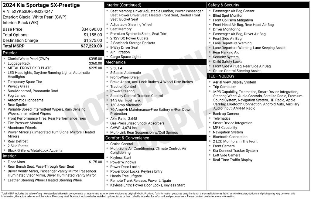 Used 2024 White Kia SX-Prestige image 27