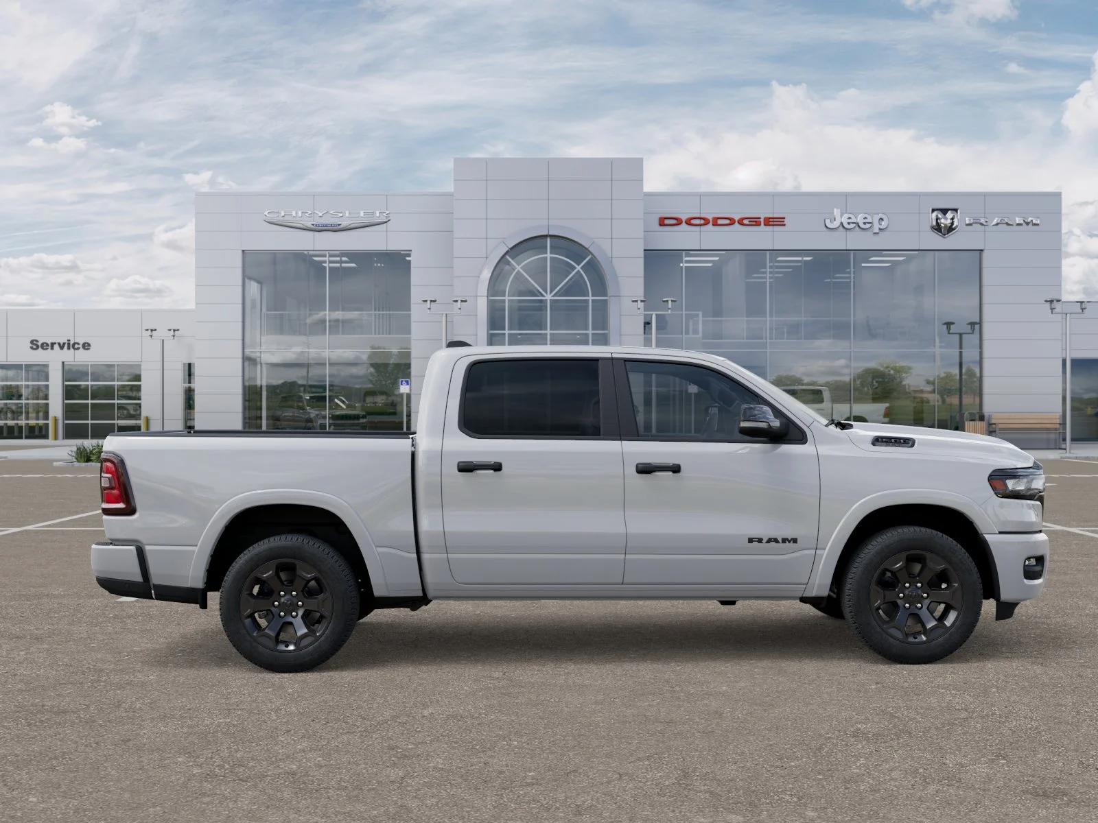 New 2025 Bright White Clear-Coat Exterior Paint RAM Big Horn/Lone Star image 48