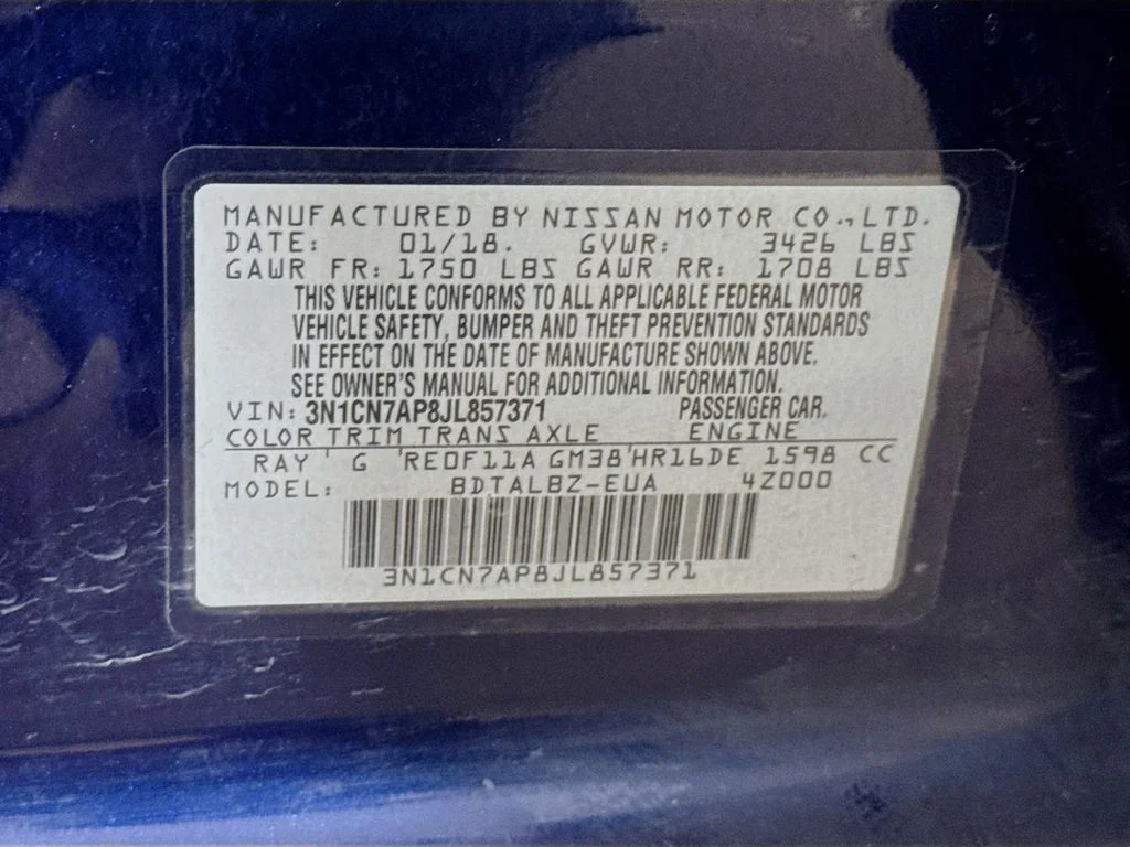 Used 2018 Blue Nissan 1.6 SV image 36