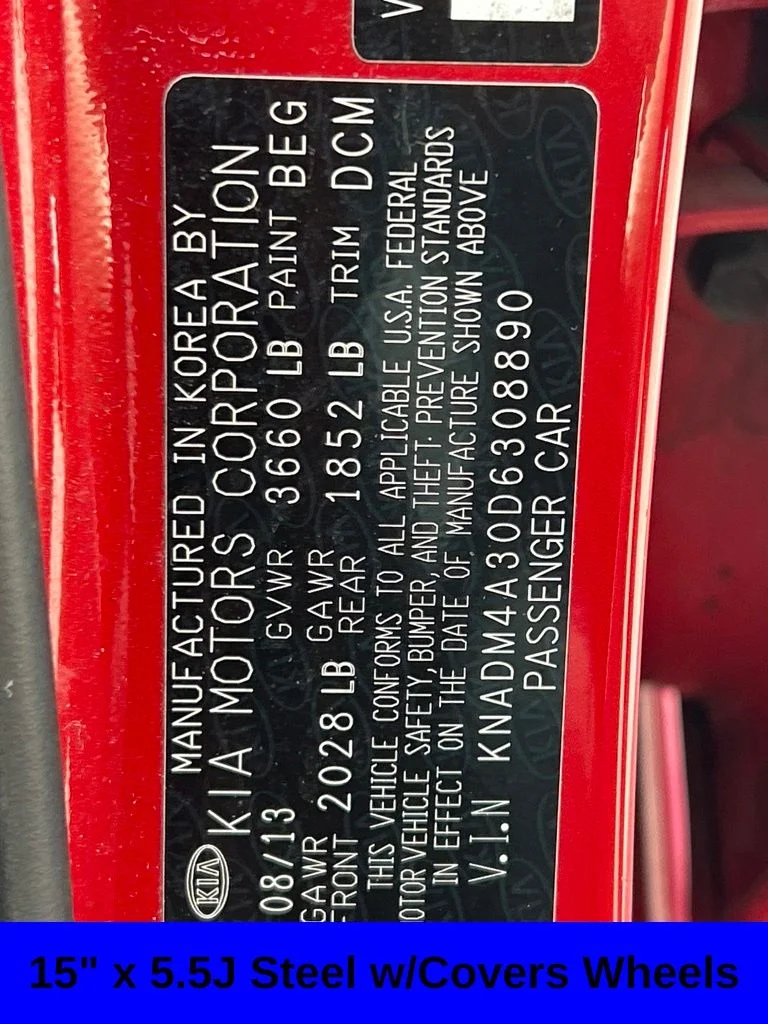 Used 2013 Signal Red Kia LX image 15