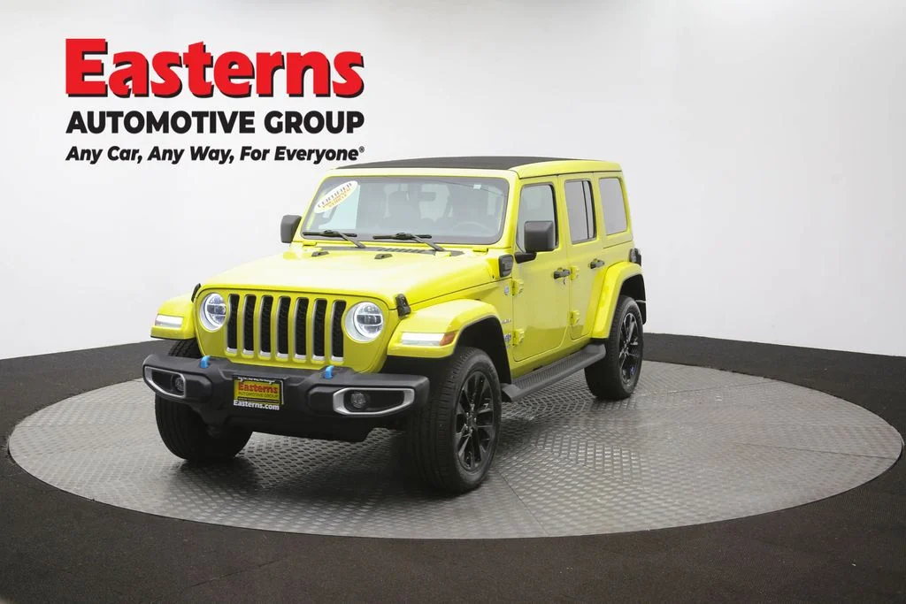 Used 2022 Yellow Jeep Unlimited Sahara 4xe image 55
