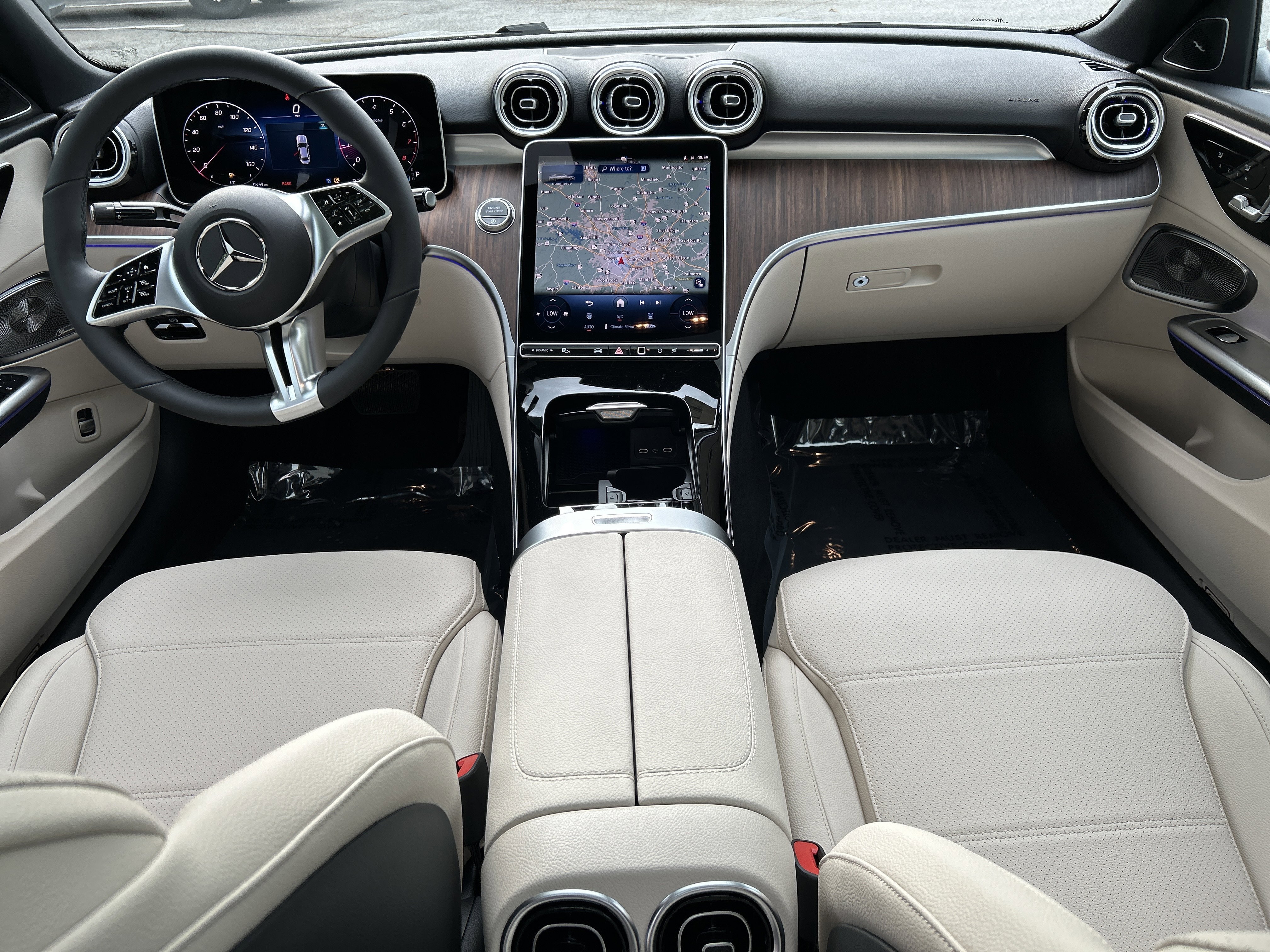 New 2026 MANUFAKTUR Moonlight White Metallic Mercedes-Benz C 300 4MATIC® Sedan image 24