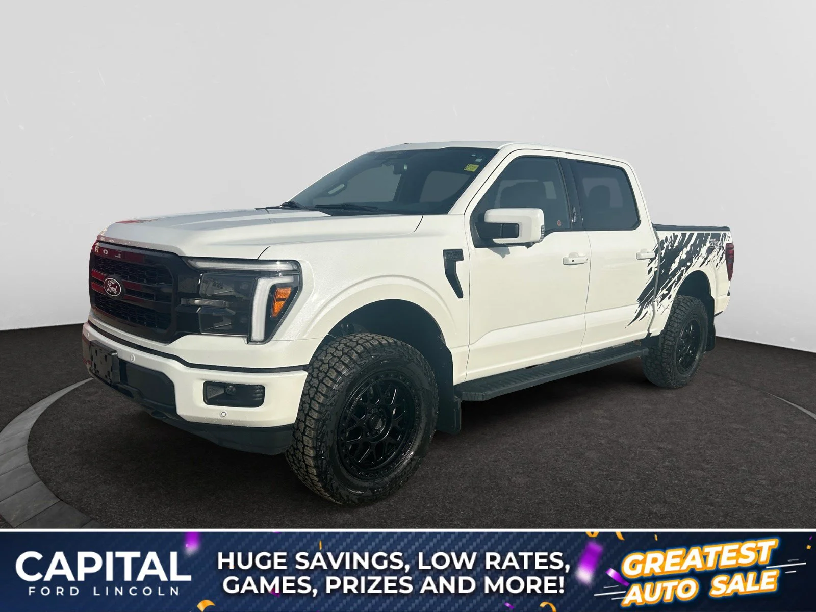 New 2026 Star White Metallic Tri-Coat Ford Lariat* w/ Level Kit, Spoiler, Tonneau  etc image 1