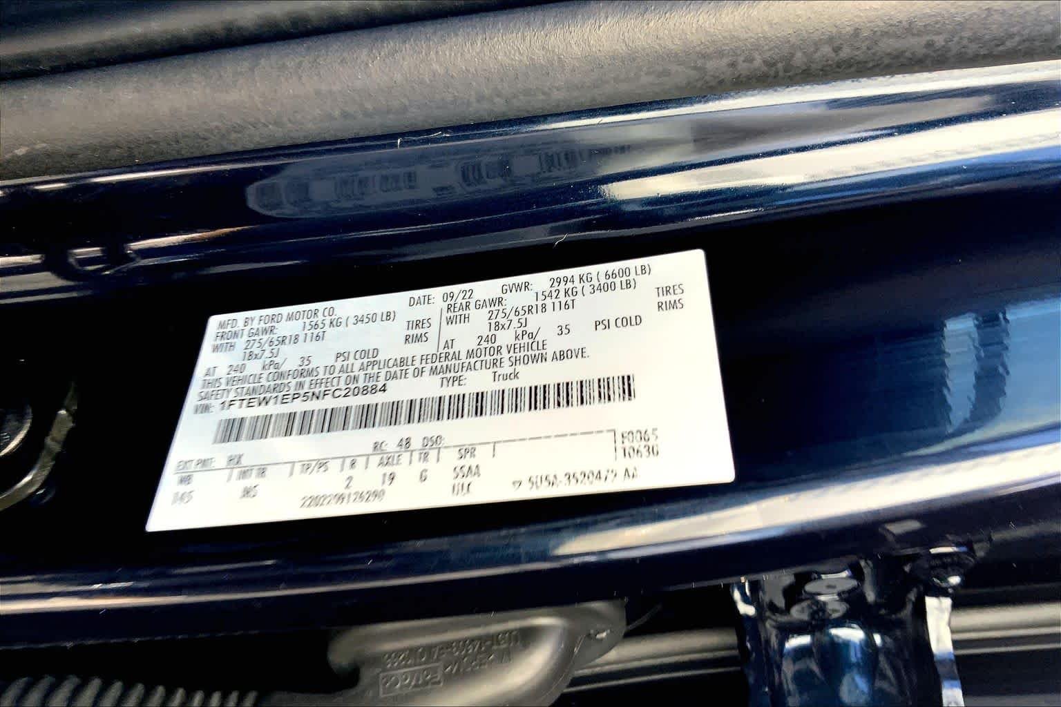Certified Used 2022 Antimatter Blue Metallic Ford XLT image 33