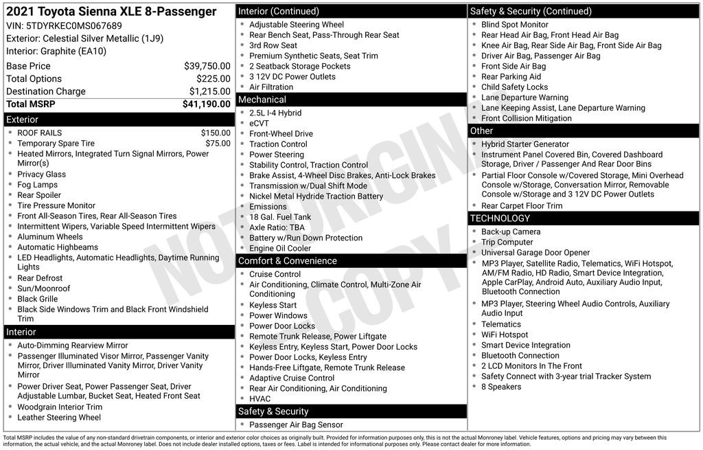 Certified Used 2021 Silver Toyota XLE image 2