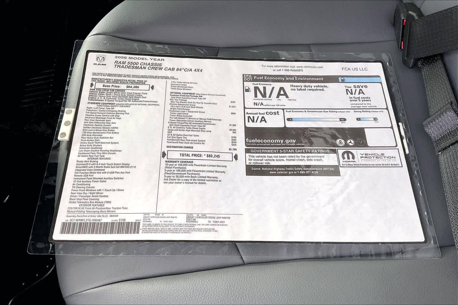 New 2026 Bright White Clearcoat RAM Tradesman image 19