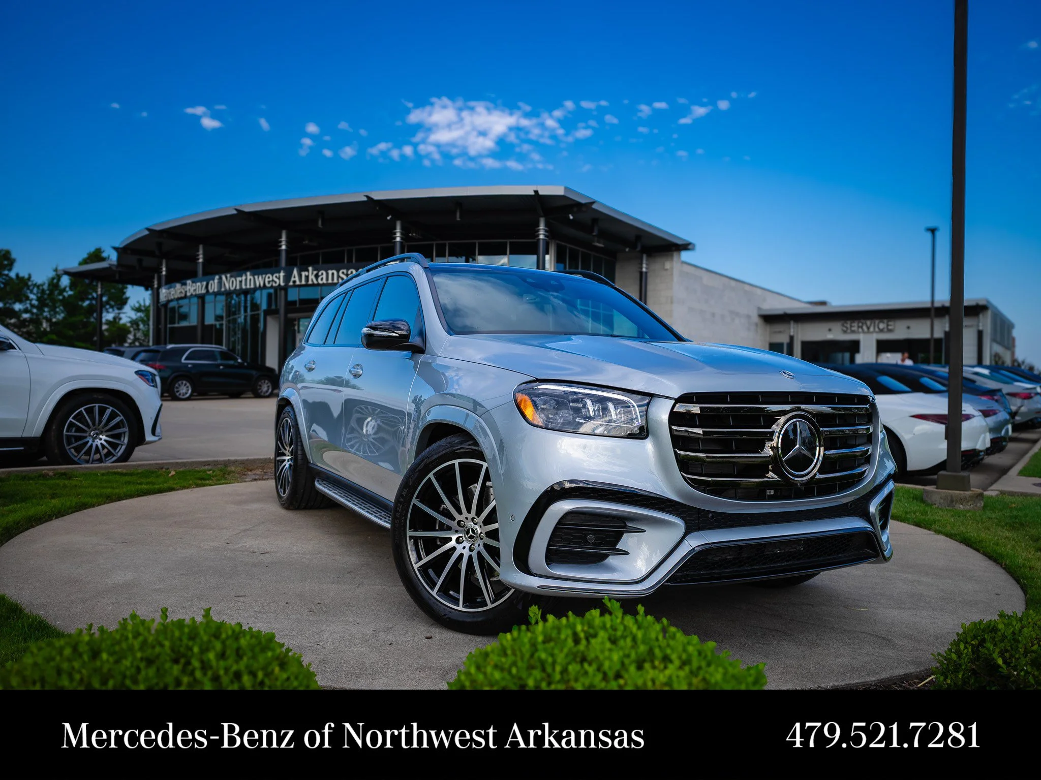 Certified Used 2025 Cirrus Silver Metallic Mercedes-Benz GLS 450 image 1