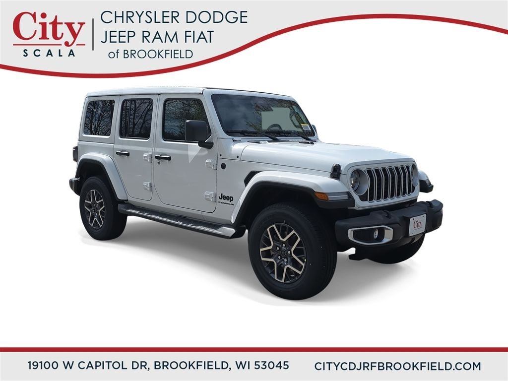 New 2026 Bright White Clear-Coat Exterior Paint Jeep Sahara image 1