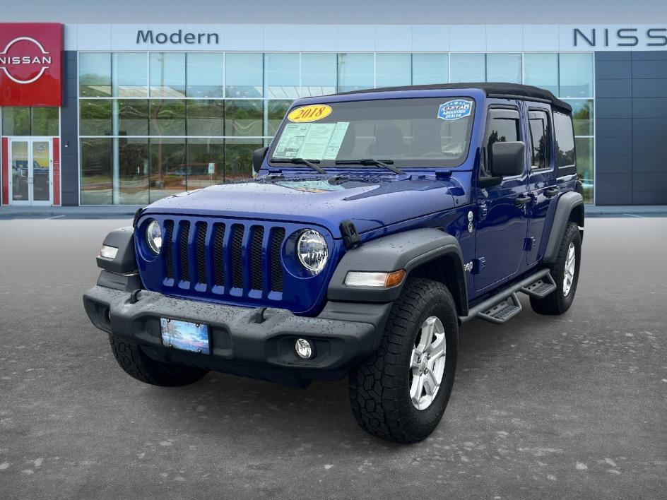 Used 2018 Ocean Blue Metallic Clearcoat Jeep Sport S image 1