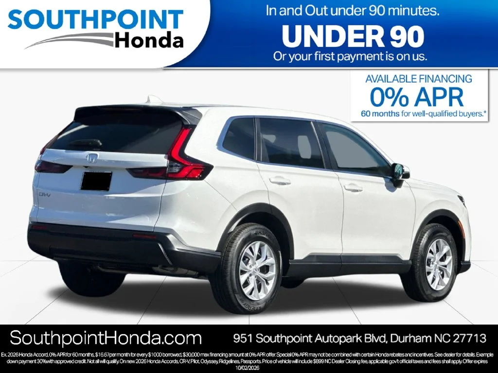 New 2026 Platinum White Pearl Honda LX image 3