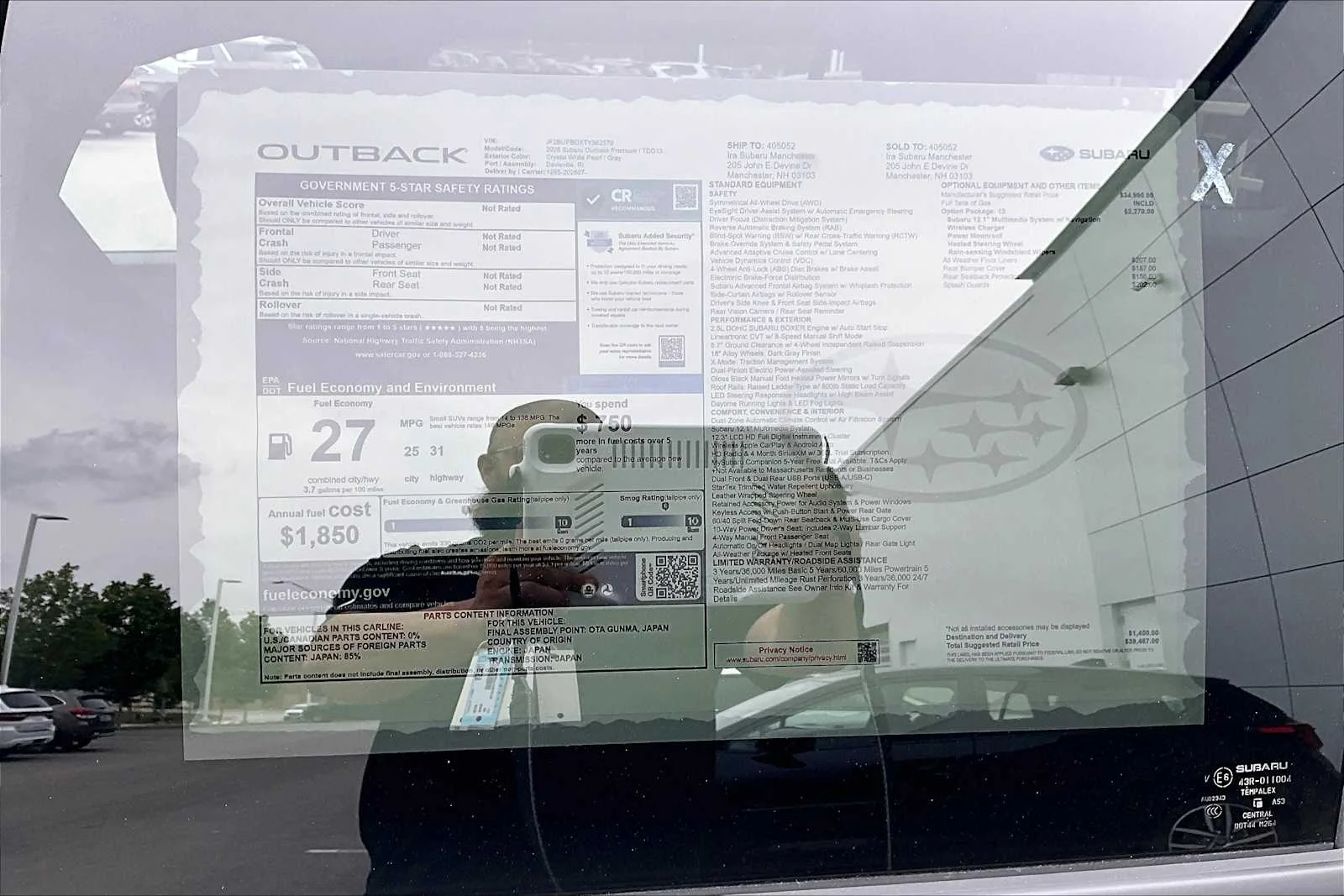 New 2026 Crystal White Pearl Subaru Premium image 18