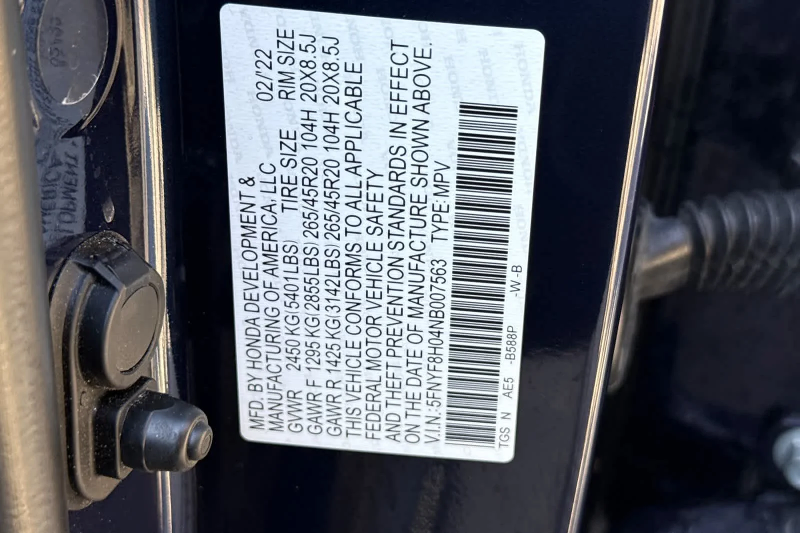 Certified Used 2022 Obsidian Blue Pearl Honda Elite image 30