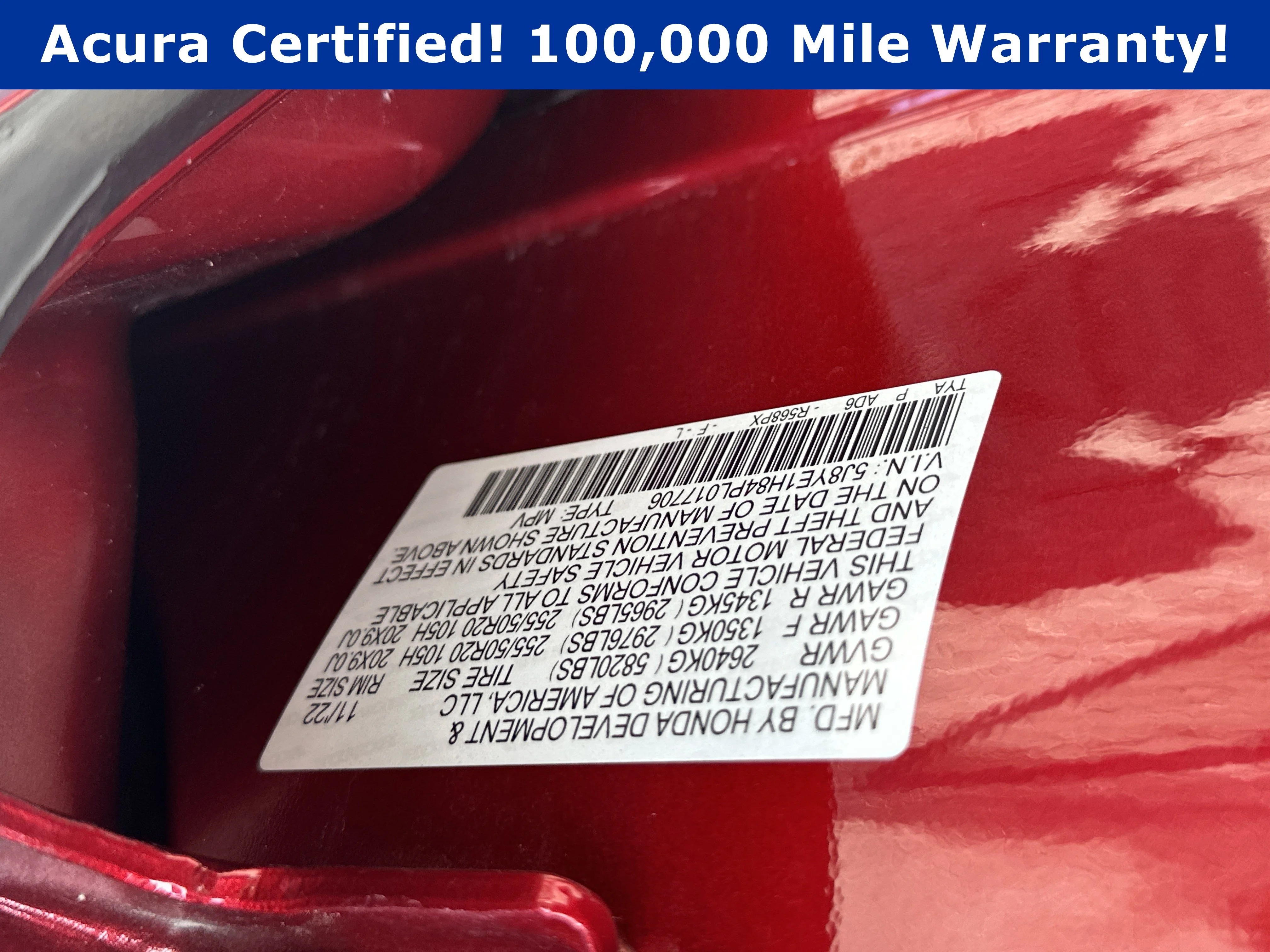 Certified Used 2023 Performance Red Pearl Acura SH-AWD ADVANCE image 36