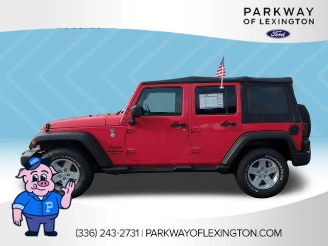 Used 2016 Red Jeep Unlimited Sport image 2