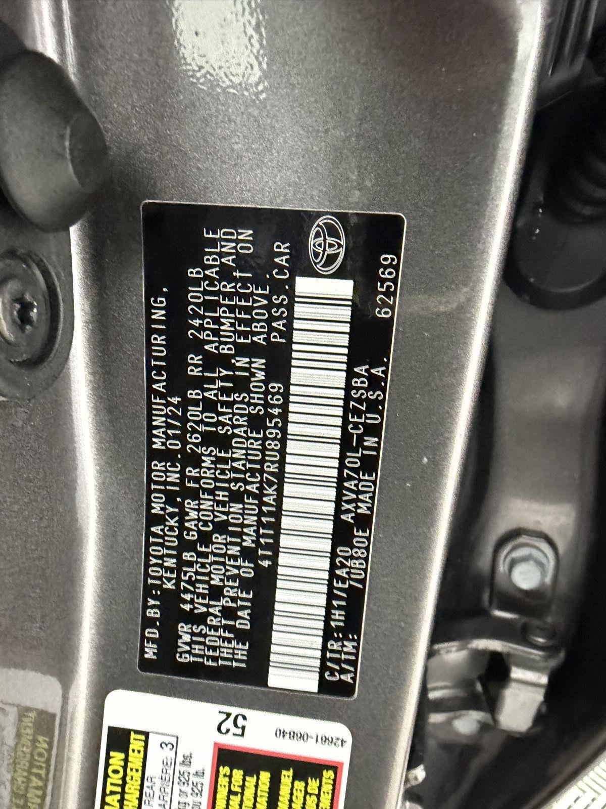 Certified Used 2024 Predawn Gray Mica Toyota SE image 25