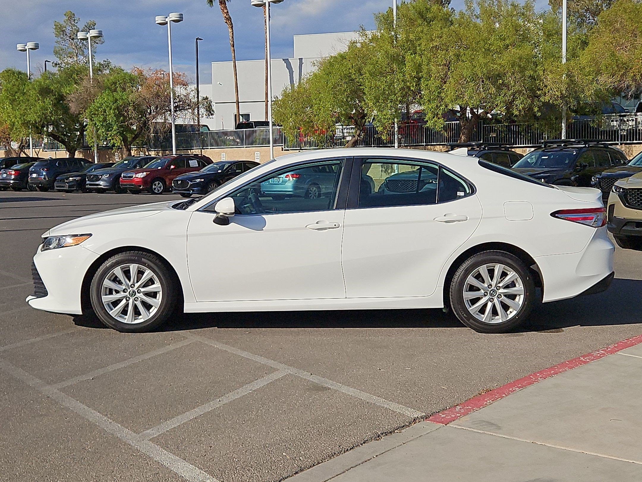 Used 2019 White Toyota LE image 2