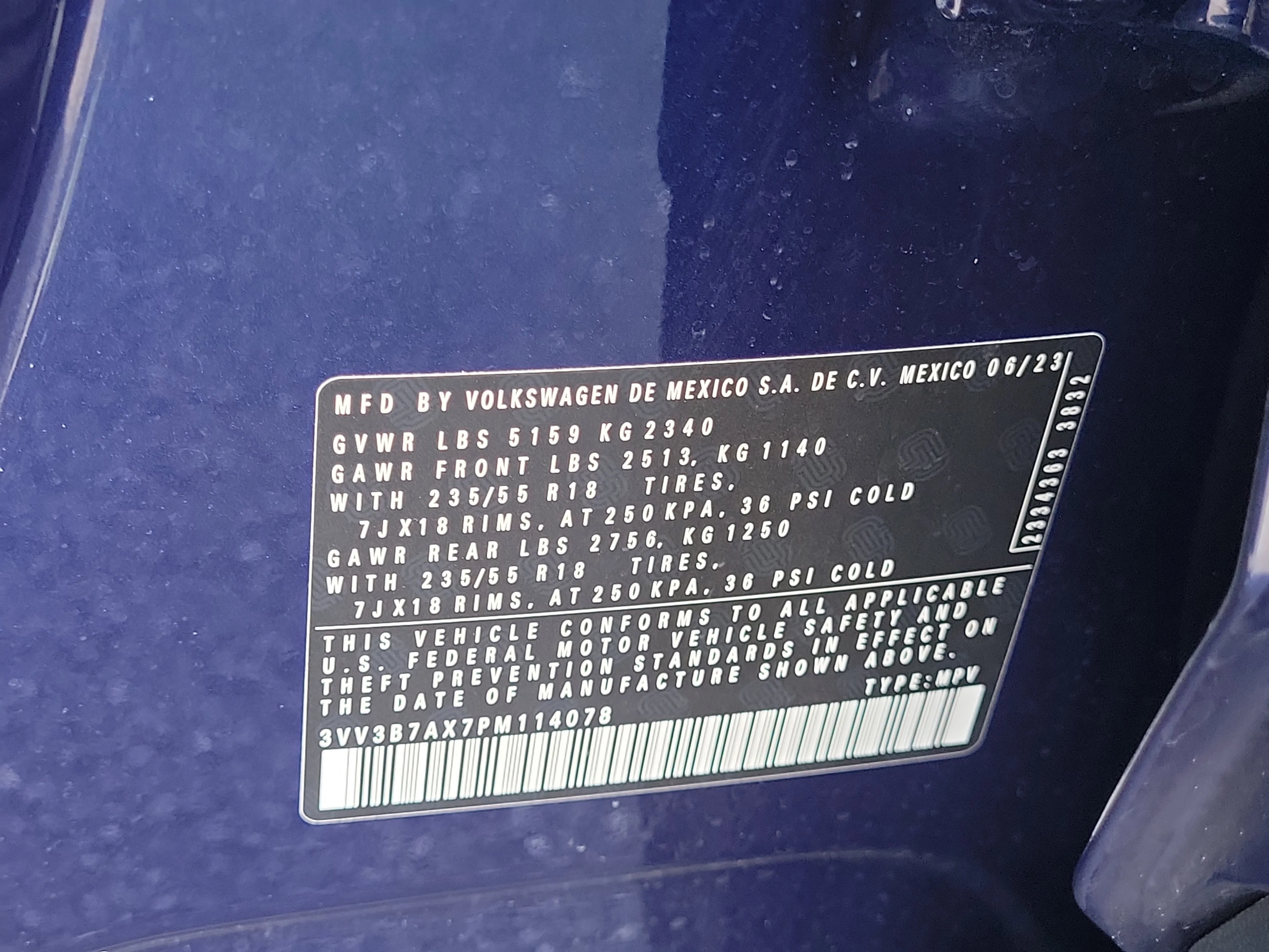 Certified Used 2023 Blue Volkswagen 2.0T SE image 33