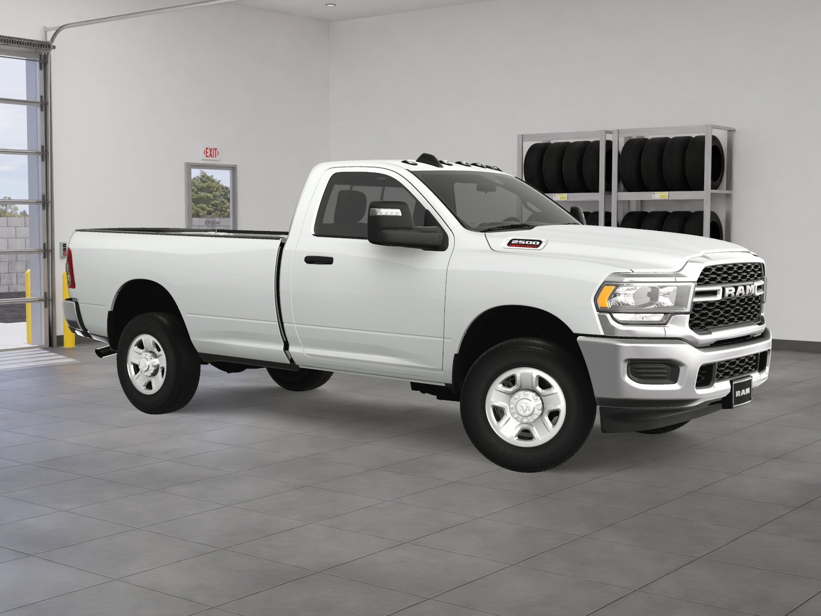 New 2024 Bright White Clear-Coat Exterior Paint RAM Tradesman image 43