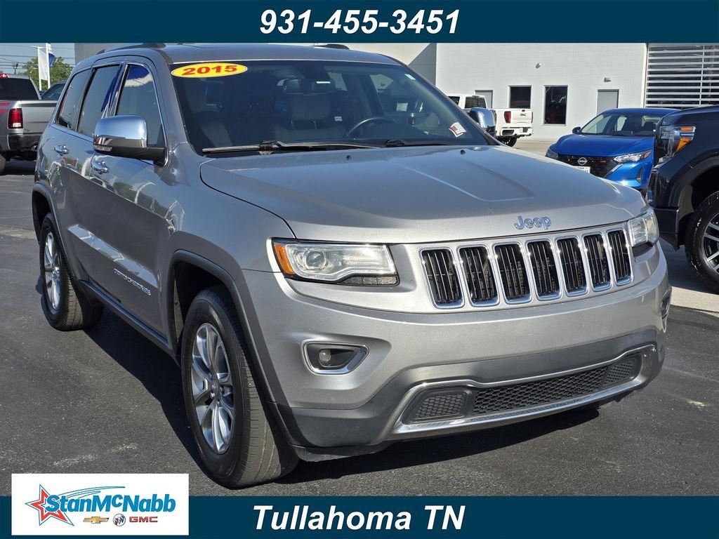 Used 2015 Billet Silver Metallic Clearcoat Jeep Limited image 1
