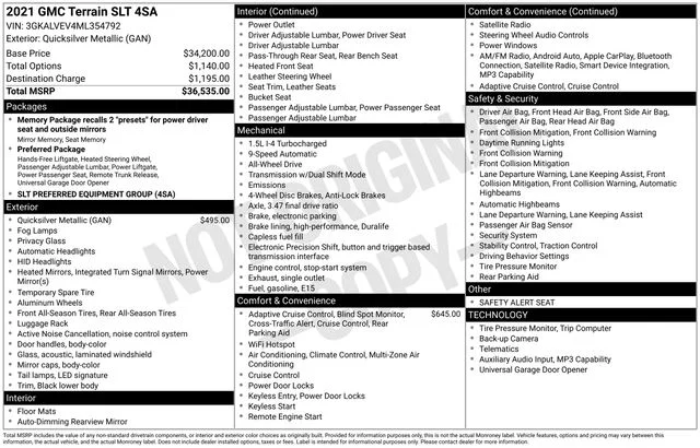 Used 2021 Silver GMC SLT image 28