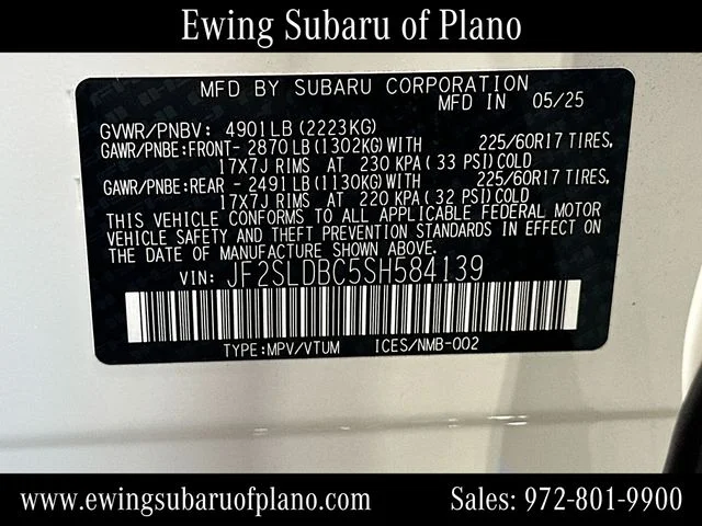 Used 2025 White Subaru Premium image 32