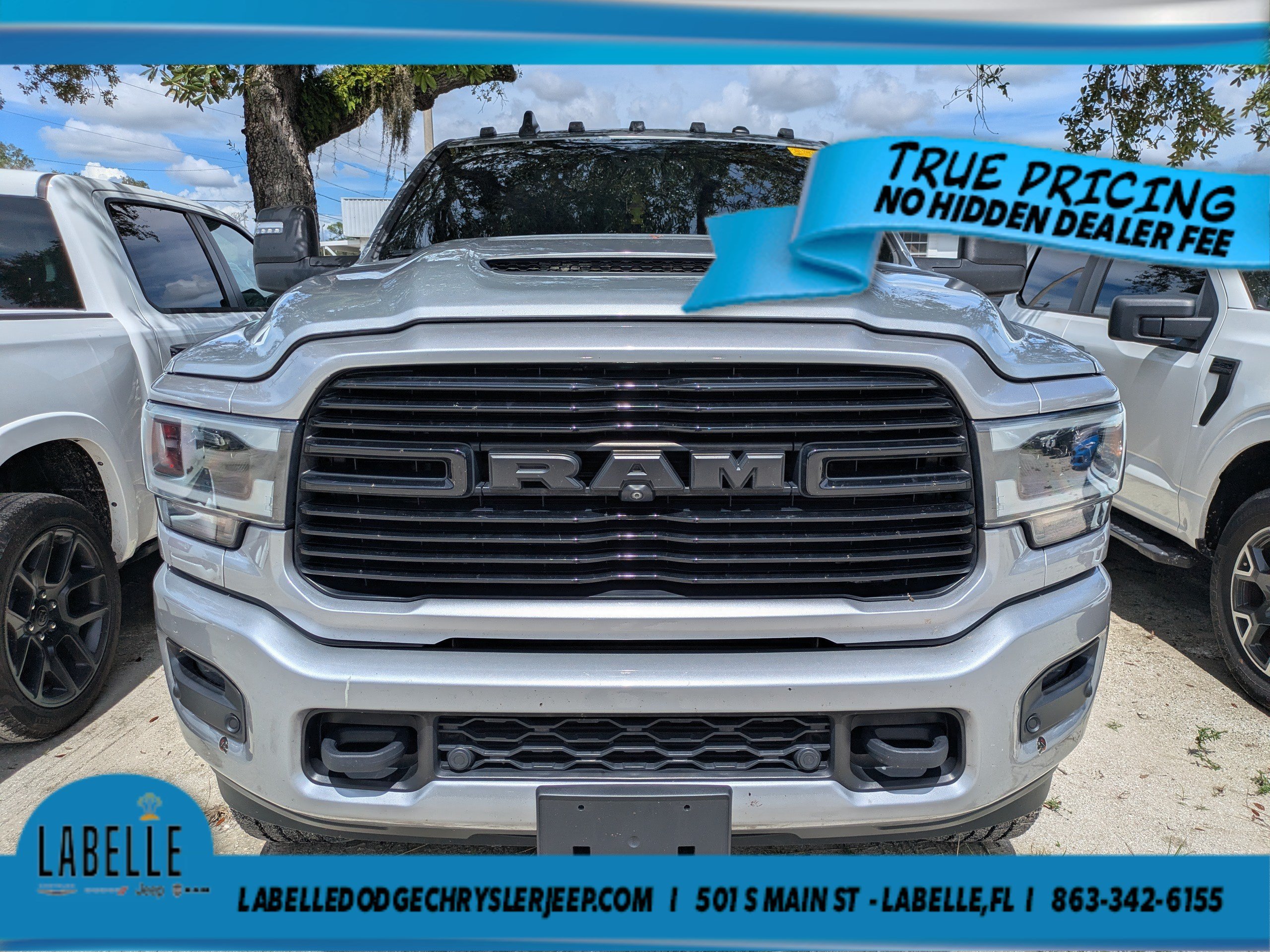 Used 2024 Billet Silver Metallic Clearcoat Ram Laramie image 3