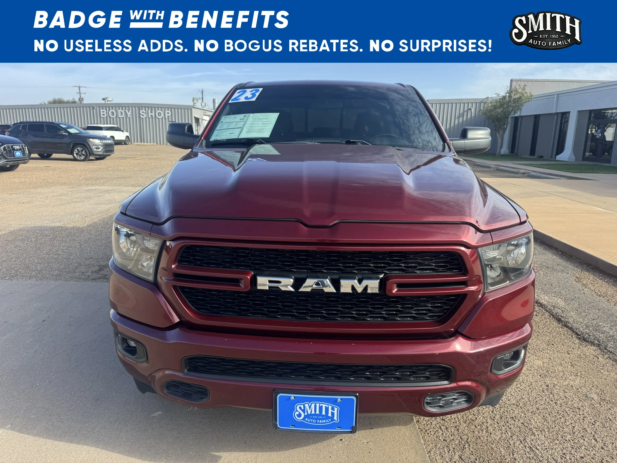 Used 2023 Delmonico Red Pearlcoat Ram Tradesman image 3