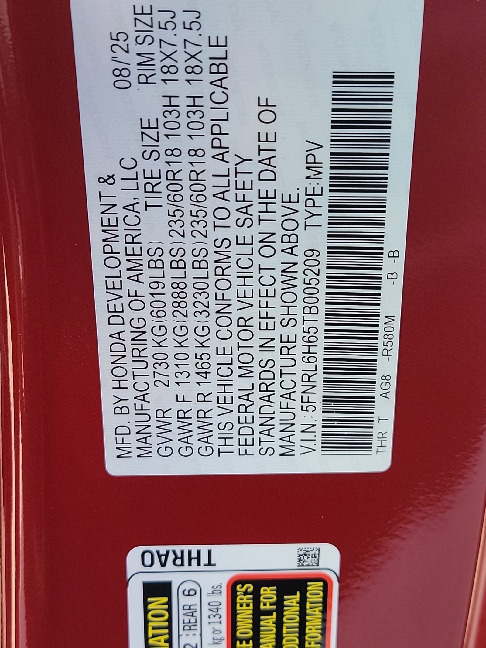 Used 2026 Red Honda EX-L image 32