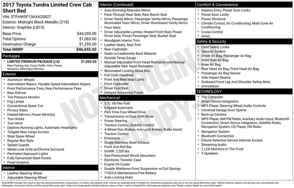 Certified Used 2017 Black Toyota Limited image 5