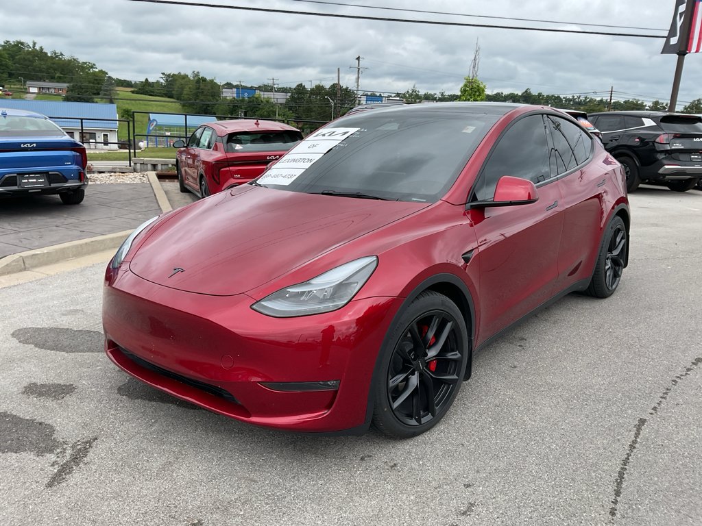 Used 2025 Ultra Red Tesla Performance image 4