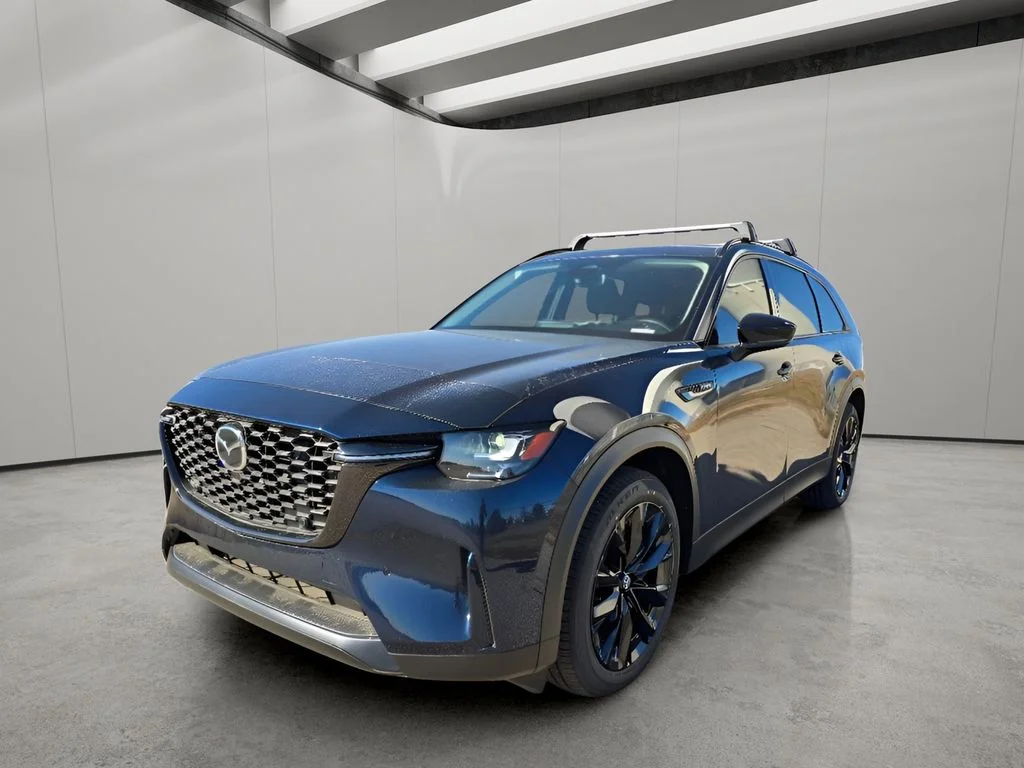 New 2025 Deep Crystal Blue Mica Mazda Premium Sport AWD image 1