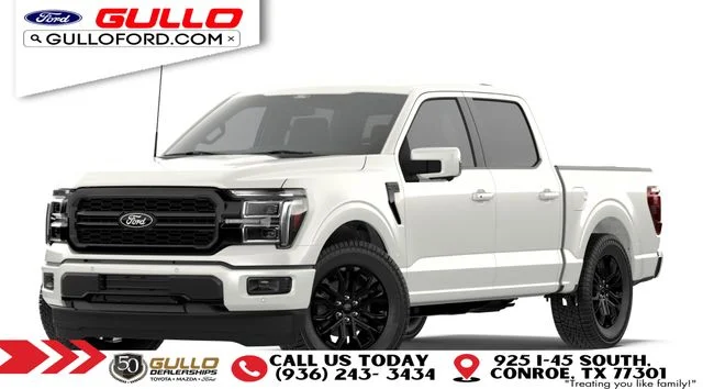 New 2026 Star White Metallic Tri-Coat Ford Lariat image 1