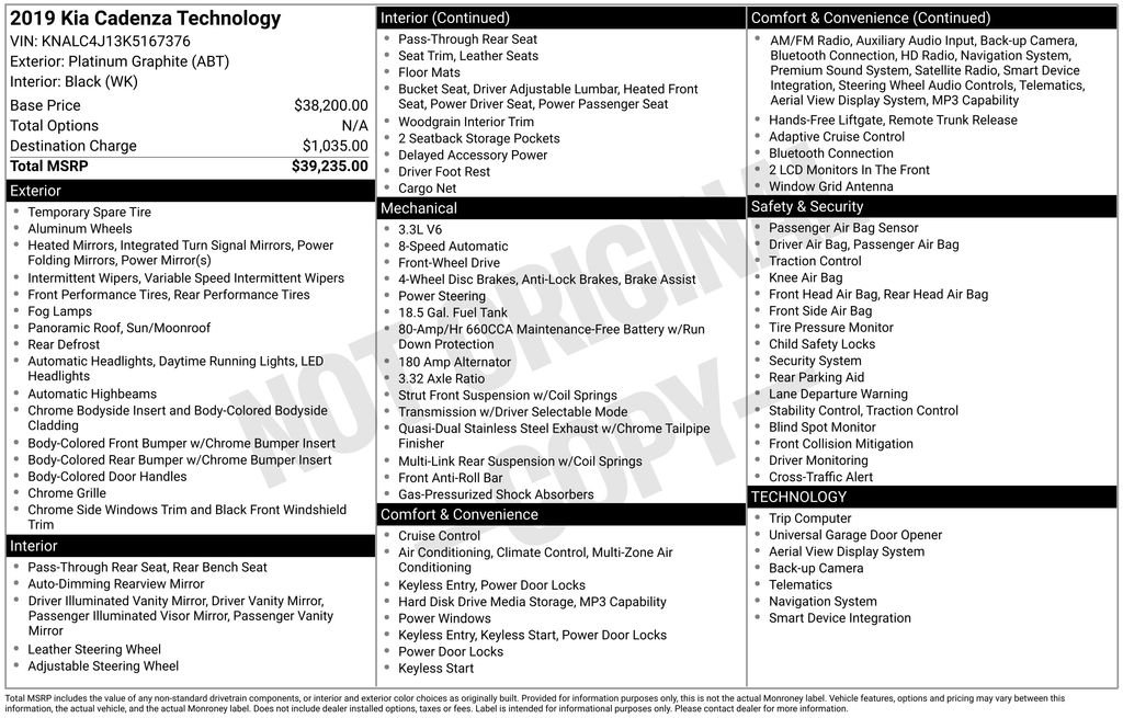 Used 2019 Gray Kia Technology image 6