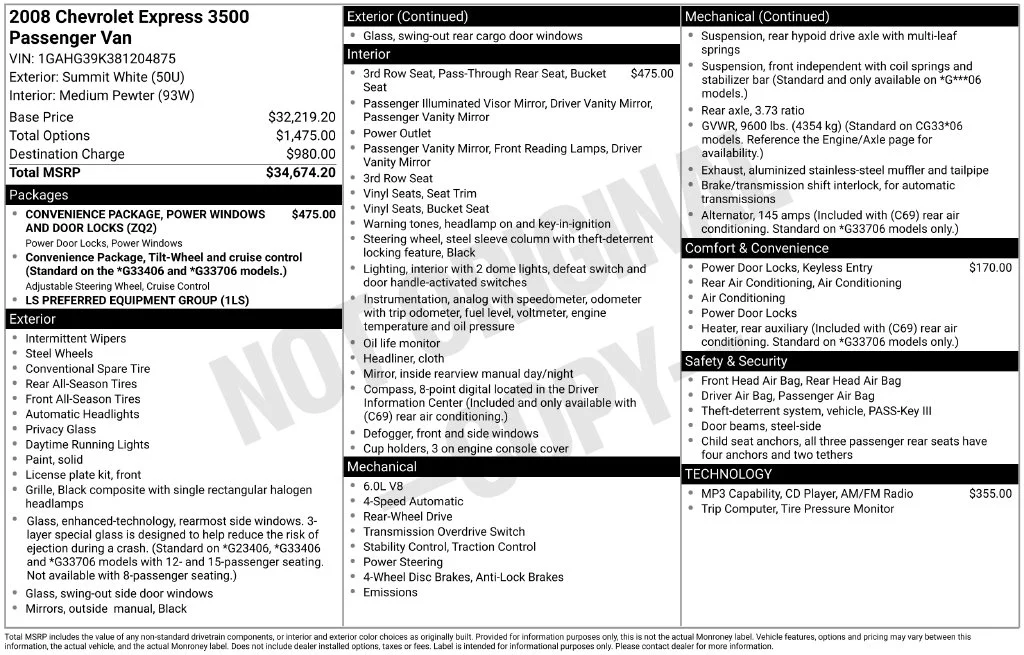Used 2008 Summit White Chevrolet LS image 37