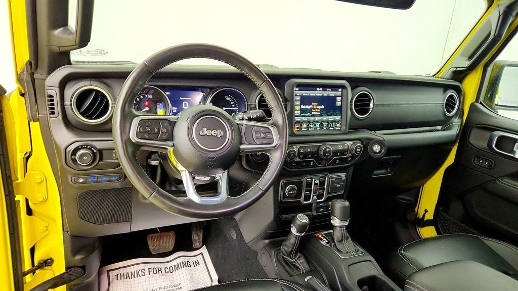 Used 2023 High Velocity Clearcoat Jeep Sahara 4x4 w/ Cold Weather Group & Body-Color Hard Top image 12