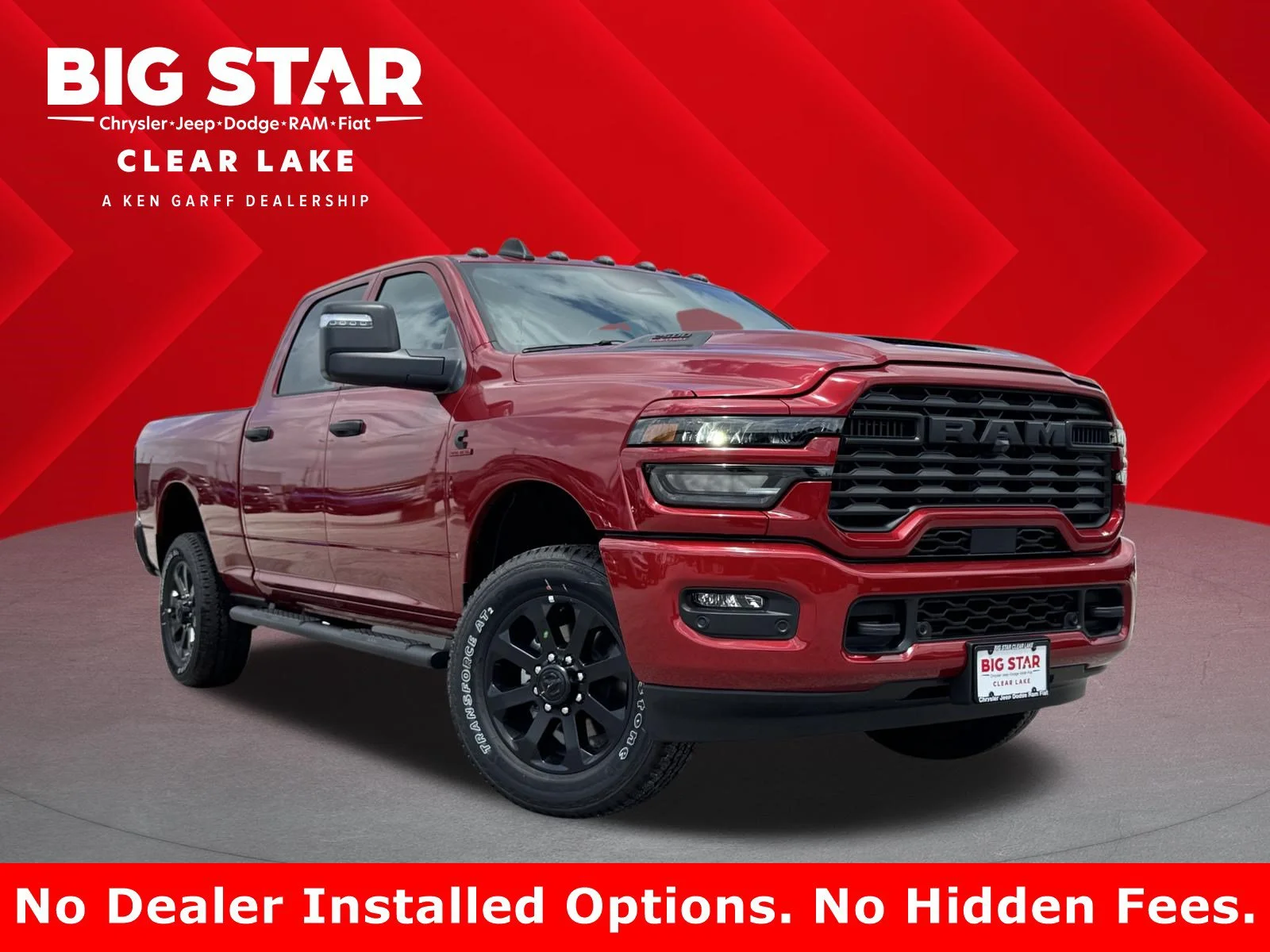 New 2026 Molten Red Pearlcoat Ram Black Express image 1