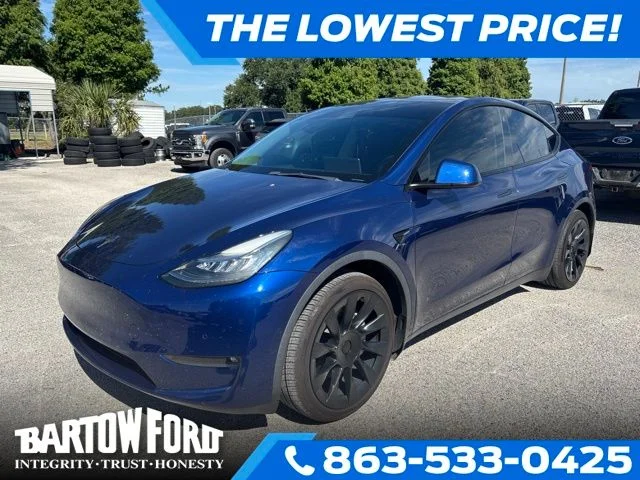 Used 2021 Blue Tesla Long Range image 1