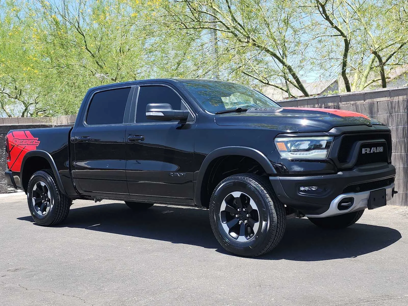 Used 2022 Diamond Black Crystal Pearlcoat Ram Rebel image 2
